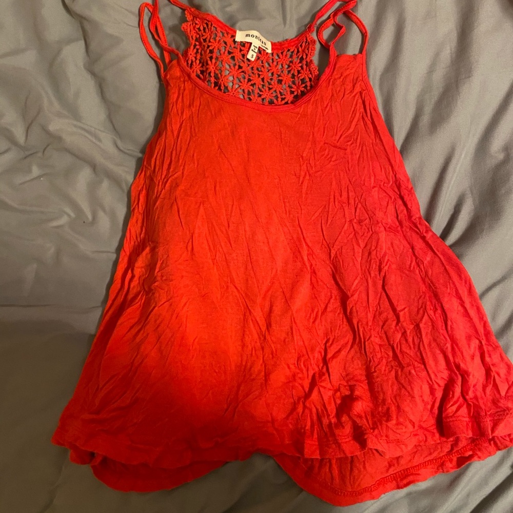 Flowy red tank top